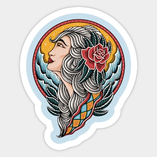 The girl Sticker